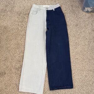 Nectar Womens 24 Two-Tone High-waisted Denim Jeans